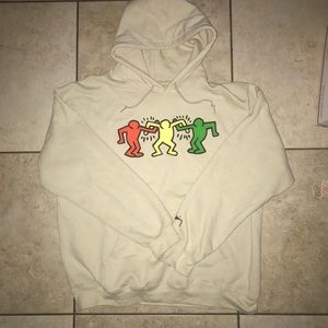 Keith Haring Hoodie Tan Large